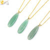 Csja Water Drop Necklaces Crystal Pendant Stainless Steel Chain Necklace for Women Stone Amethyst Jewelry Gift - Image 32