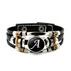 26 Letter A-Z Charms for Bracelets ID Name Friendship Black Braided Multilayer Punk Leather Bracelet Men Women Kids Family Gifts - Image 5