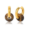 Stone Drop Earrings for Women Stainless Steel Gold Color Opal Round Earrings Wedding Christmas Jewerly Gift - Image 15
