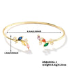 Simple Leaf Zircon Open Bracelet Gold Color Stainless Steel Cuff Bracelet Pulseira Feminin Tiny Hand Jewelry - Image 8