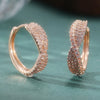 Sparking Inlaid Synthetic Zircon Golden Plated Hoop Earrings Women Daily Wedding Jewelry Accessories - Image 6