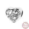 Love Heart Shaped Charms Silver Family Love Friendship Charms Fit Bracelet Bangle Women Jewelry Gifts - Image 26