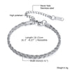 Stainless Steel Beads Chain Bracelets, Figaro Paperclip Box Snake Chain Bracelets, Men Women Stacked Accessory - Image 9
