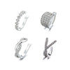 A Girl 4Pcs/set Creative Silver Color Zirconia Clip on Earrings for Women Geometric Ear Cuff Without Piercing Girl Jewelry - Image 7