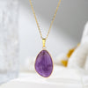 1pc Stone Irregular Pendant Necklace Pink Crystal Amethyst Tiger Eye Necklace Pendant for Women Couple Jewelry Gift - Image 6