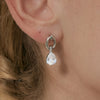Asymmetric Water Drop Zircon Earrings For Women Gold Plated Stainless Steel Thick Chain Earrings Jewelry - Image 3