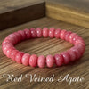 1/pc Elegant Pink Agate Bracelet for Relaxation Stone, Bohemian and Retro Style Gift for Men Women - Image 12