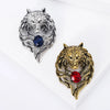 Rhinestone Tiger Head Brooches for Women Unisex Pearl Bear Pins Wolf Lapel Pins Banquet Party Backpack Gifts Jewelry Accessories - Image 4