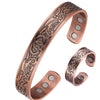 Selling Magnet Retro Bracelet With Life Tree Pattern Arrangement, Magnetic Men's Antique Copper Bracelet， Holiday - Image 10
