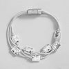 Two Tone Geometric Square Beads Chain Bracelets for Women Multilayer Silver Color Link Bangle Bracelet Charm Jewelry - Image 6