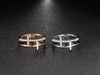 Thin Cross Accent Ring with Cubic Zirconia in Sizes 5 to 10 - Image 23