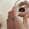 Silver Weave Adjustable Rings For Women Wedding Engagement Jewelry Accessories Jewellery Moneys - Image 2