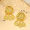 turkish kurdish women brooch gold plated arabic coin totem jewelry pins middle east hajib pin for bridal - Image 5