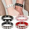 Gothic Punk Star Spikes Rivet Skull Studded Bracelet Black White Pu Leather Bracelets for Men Women Jewelry Accessories - Image 2