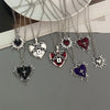 Punk Rock Red Black Heart Pendant Chain Necklace For Men Women Cool Hip Hop Street Vintage Goth Accessories Jewelry - Image 2