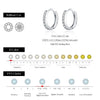 Sparkling Earrings Silver Classic Shining Circle Hoop Earrings For Women Jewelry - Image 3
