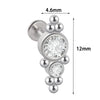 1PC 316L Surgical Steel 16G Cz Labret Lip Ring Crystal Cluster Stud Earrings Ear Cartilage Tragus Helix Daith Piercing Jewelry - Image 7