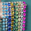 Color Shiny Glass Crystal Inlaid Short Necklace Ladies Party Simple Ball Charms Crystal Lock Bone Chain Jewelry - Image 3