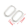 Stainless Steel Oval Hoop Earrings in Gold-Tone Silver-Tone Rose Gold-Tone and Black - Image 24