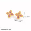 Korea Flower Shape Pave Shiny Crystal Zircon Stud Earrings For Women Female OL Style Ear Jewelry Gift - Image 2