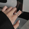 Minimalist Silver Color Irregular Liquid Metal Finger Rings Creative Geometric Punk Droplet Opening Ring for Women Girls Jewelry - Image 4