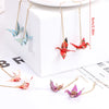 Kranich Earrings Origami Miniblings Bird Cranes Faltkunst Senbazuru Paper - Image 5