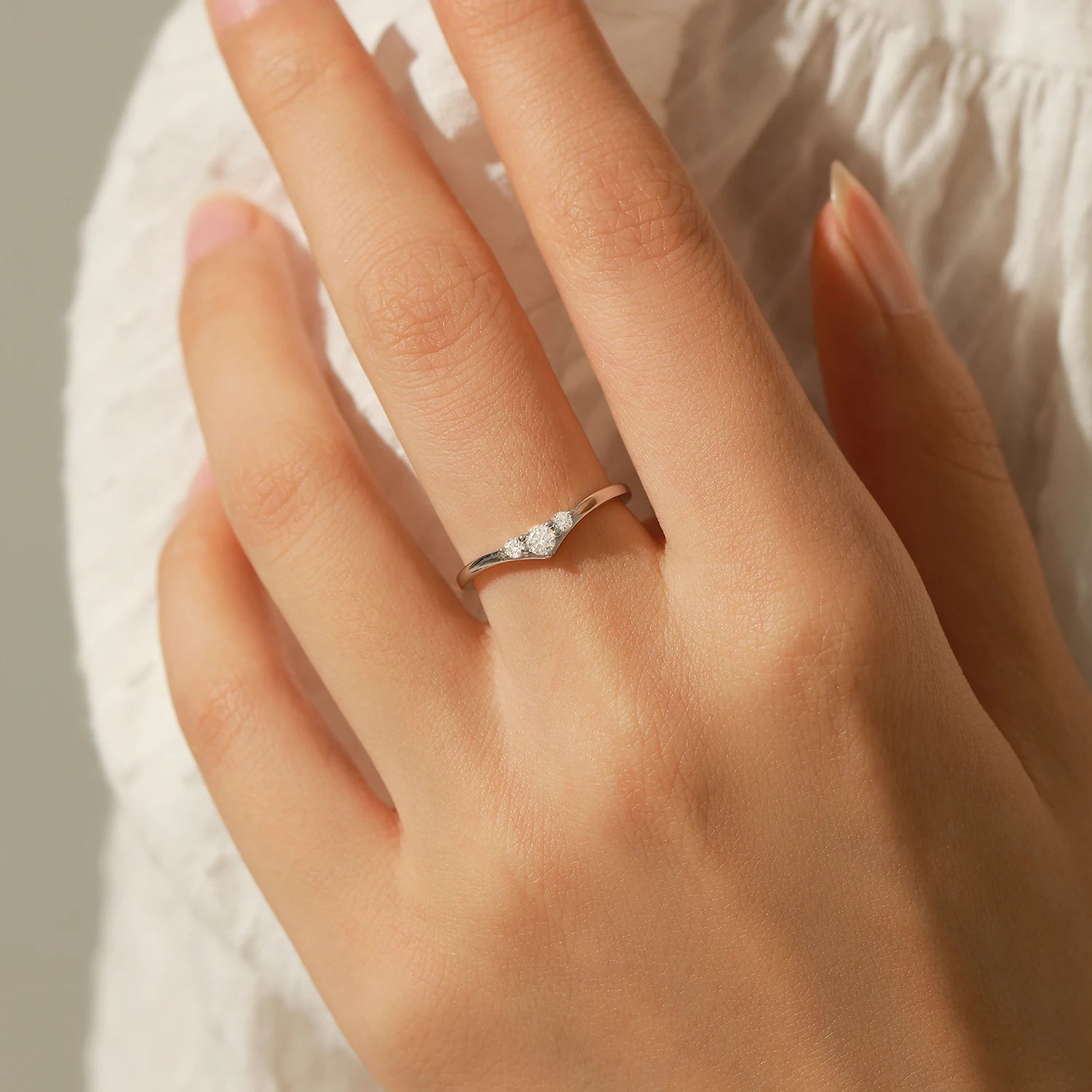 Marquise Cut Ring with Clear Stone Accents - Image 1