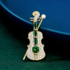 Skeds Creative Women Rhinestone Violin Badges Pins Elegant Lady Party Wedding Musical Instrument Brooches - Image 7