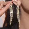 Long Tassel Drop Earrings for Women Black Gold Silver Color Rhinestone Dangle Earring Wedding Party Jewelry Gift - Image 35