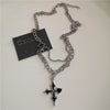 Punk Rock Black Heart Cross Pendant Chain Necklace For Men Women Cool Hip Hop Street Vintage 90s Y2K Grunge Goth Accessories - Image 14