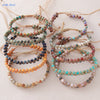 4mm Stone Bracelet Double Layer Woven Agate Imperial Stones Adjustable Bracelets Couple Jewelry Gift - Image 2