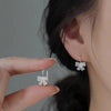 Silver Lace Bowknot Stud Earrings For Women Party Classic Jewelry Light Accessories - Image 4