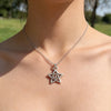 Y2K Silver Whirlpool Star Pendant Necklace Suitable for Women's Aesthetic Jewelry Gifts - Image 6