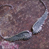 Vintage Angel Wing Pendant Choker Necklace with Link Chain - Image 7