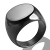 Stainless Steel High Polished Gold Plated Round Smooth Blank Signet Ring for Men Women Fast and Furious Ring Jewelry - Image 5