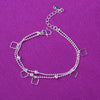 Silver Color Stamp Anklets For Women Foot Leg Chain Link Bracelet Double Layers Beach Accessories Jewelry - Image 81