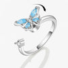 Sunflower Rotating Ring For Women Spinner Fidgets Adjustable Open Rings Cute Animal Butterfly Turtle - Image 8
