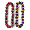 School Color Graduation Ribbon Lei Necklace with Kukui Nuts Flower Ribbon Lei Hawaiian Party Ribbon Lei - Image 3