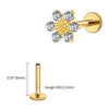 Titanium 16G Mini Sunflower Cartilage Earring Dainty Flower CZ Helix Conch Earlobe Piercing Labret Stud - Image 12