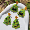 Kuguys Christmas Women's Earrings Winter Holiday Gifts Lovely Cartoon Cat Tree Acrylic Year Jewelry Accessories - Image 1