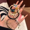 Handmade Lucky FU Blue Big Eye Black Cat Bracelets for Couples Women Men Cartoon Animal Braided Bracelets Set Jewelry Gifts - Image 5
