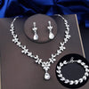 3Pcs lime green Jewelry Sets for Women Earrings Bracelets Choker Necklace Set Prom Bridal Wedding Jewellry Accessories - Image 3