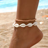2PCS Bohemia Natural Shell Anklets For Women Small Resin Beads Summer Beach Shell Barefoot Ankle Bracelet Leg Chain Foot Jewelry - Image 2