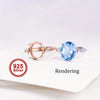 1pc Multi Size Split Shank Oval Prong Bezel Rose Golden Silver Adjustable Ring Set Gemstone Fitting - Image 1