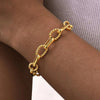Stainless Steel Handmade Chain Bracelets Gold Color Thick Oval Twist Bracelet For Women Jewelry Mother's Day Gift - Image 1