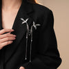Fire Phoenix Brooch Pins Delicate Long Fringe Brooches for Women Men Animal Bird Corsage Clothes Bags Party Accessories - Image 3