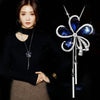 Swan Snowflake Long Necklace Sweater Chain Metal Chain Square Tassel Women Girls Pendant Necklaces Accessories Jewelry - Image 12