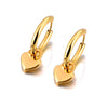 Stainless Steel Love Heart Hoop Earrings For Women Gold Plated Wedding Party Jewelry - Image 7