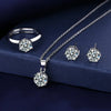 Silver Jewelry Set for Women Necklace Earrings Ring Set, Bridal Wedding Jewelry Gift - Image 2