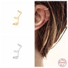 1PC Silver Sparkling Zircons Long Chain Tassel Clip Earrings For Women Elegant Wedding Party Jewelry Ear Cuff - Image 2